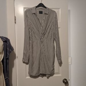 Striped button down Abercrombie shirt dress